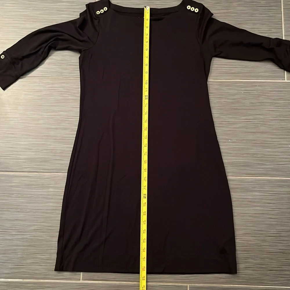 Lilly Pulitzer Black‎ 3/4 Sleeves Sophie Dress Sz Small UPF 50+ Sun Protection